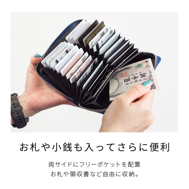 HIGH FIVE Card Case, Large Capacity, Round Zipper, Card Slots,