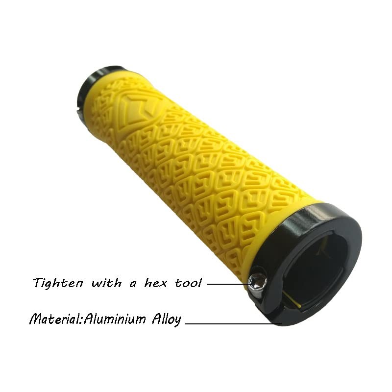 Teyssor Bike Grips, Mountain Bike Handlebar Grips with Aluminum Double