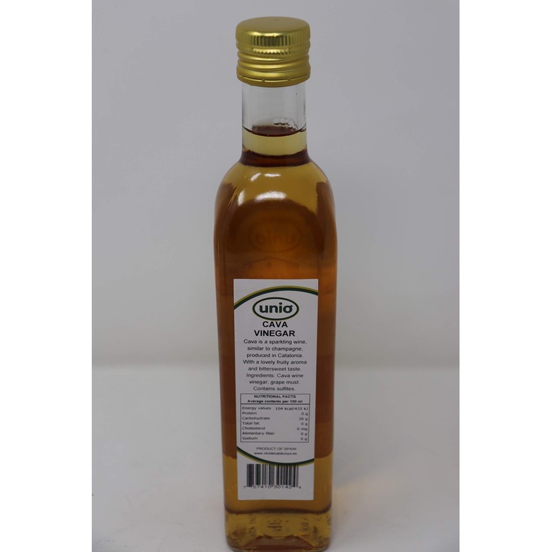 Unio Cava Wine Vinegar Imported From Spain 17 Ounce Bottle