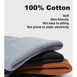 choshion 100% Cotton Baby Beanie Toddler Boys Girls Kids Winter Hat Knit Winter Warm Cap Newborn Infant Cuffed Caps, 0-8 Years Grey