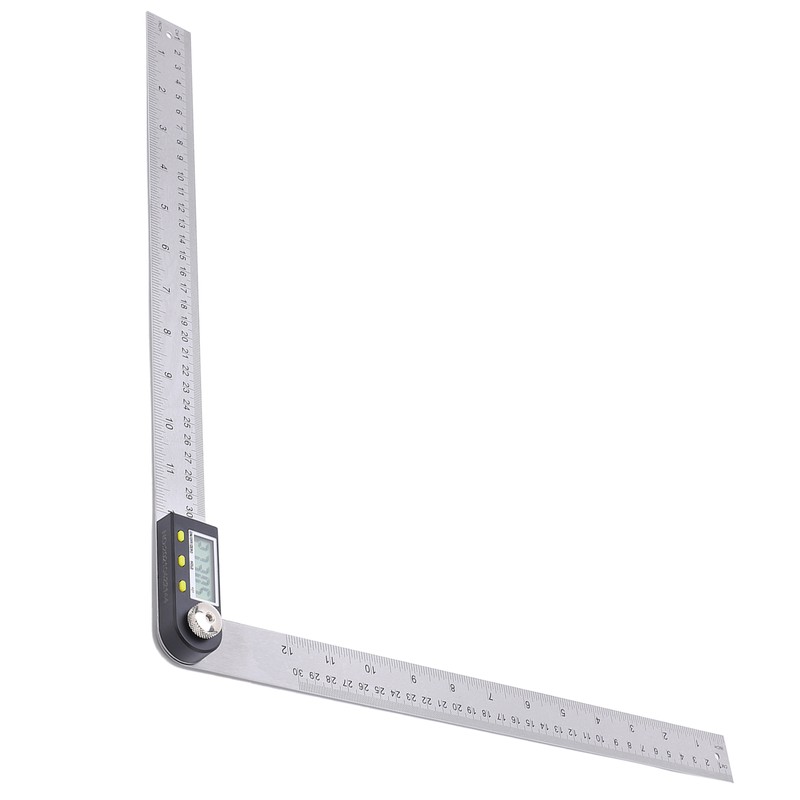 0‑300mm Digital Protractor Portable Stainless Steel LCD Angle Finder Ruler