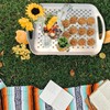 Large Non Slip Serving Tray with Handles, Silicone Gripping Nubs