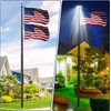 IIOPE Upgraded 8.5" Solar Flag Pole Light with 26 LEDs,