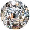 Pack of 65 Famous Building Stickers Water Bottles Laptop Phone