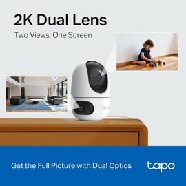 Tapo NEW C245D 2K Dual Lens Camera,Security Camera with Smart Tracking,Wide-angle Lens, Smart AI Camera,CCTV,40 ft IR Night Vision,2 Way Audio,No Hub,Alexa,Google Home,Flexible Storage,No Monthly fee