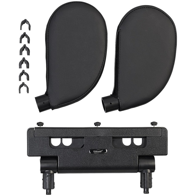 Lescars Car Headrest: Universal Car Headrest with Memory Foam, Individually