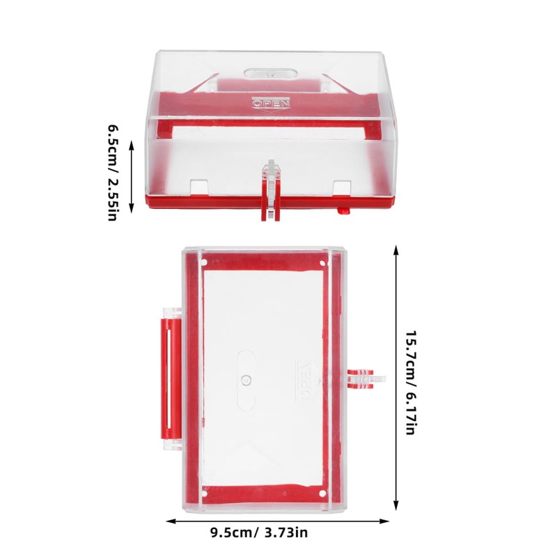 OUNONA Emergency Stop Button Cover Lockout Transparent Push Button Switch