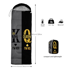 lneffble Crown Sleeping Bag for Kids Camping，Suitable for Children Boys and Girls Portable, Waterproof, Compact and Lightweight, Great for Outdoor Camping, Backpacking and Hiking