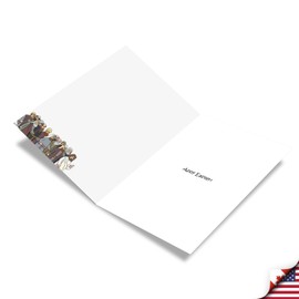 NobleWorks 12 Followers - Easter Greeting Card with Envelope (4.63 x 6.75 Inch) - C1248EAG