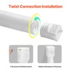 VEVOR Rain Gutter Downspout Extensions, 2-Pack Flexible Downspout Extender, Down