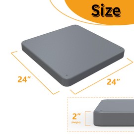 LBG Products Mini Split Pad,Equipment Pad 24 x 24 x 2 inches for Mini Split Air Conditioner Heat Pump Systems,Plastic Ground Pad for Outdoor Condenser Units,Mini Split AC Condenser Pad