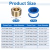 sourcing map 12Pcs 3/8 NPT Brass Pipe Plug Fitting, Male