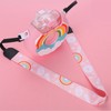 Doughnut Bottle 380ML Cute Leakage Proof Portable BPA Free Silicone