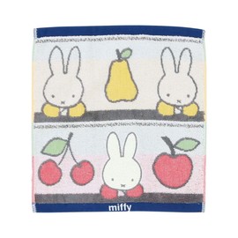 Marushin 5805013400 Miffy Hand Towel, 13.4 x 14.2 inches (34 x 36 cm), Fruit and Miffy, 100% Cotton