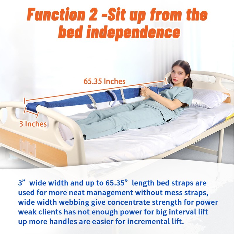 Ehucon Bed Ladder Assist,Pull Up Assist Ladder with Handle,Bed Rope