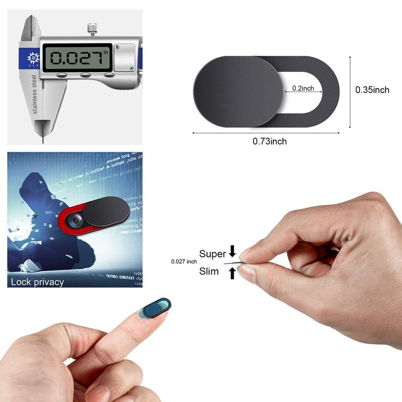 Webcam Cover Slider for Privacy, 0.027in Ultra Thin Design Web