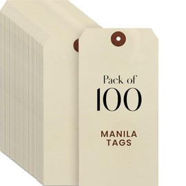 9pt Creme Manila Tag Set of 100 Size #8