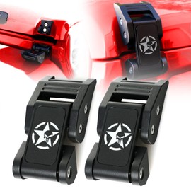 USR 18-24 Wrangler JL HOOD LATCHES Metal Construct Lock Catch – Hoodlatch Set (2pc) Compatible with 2018-2024 Jeep Wrangler JL Unlimited Rubicon Sahara Sport and 2019-2024 Gladiator JT (SKULL Edition)