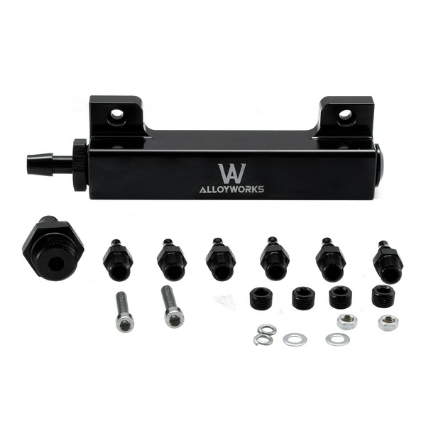 RADREPLA 6 Port Vacuum Block Intake Manifold Kit Fuel Wastegate
