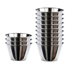 Happy Friends - Pudding Mould - Stainless Steel - Set of 12 - Diameter 8 cm