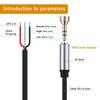 sovunis 2-Pack Replacement 3.5mm Female Jack to Bare Wire Open