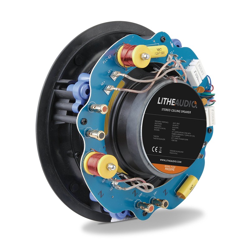 Lithe Audio 01554 6.5" Stereo Passive Ceiling Speaker, Single