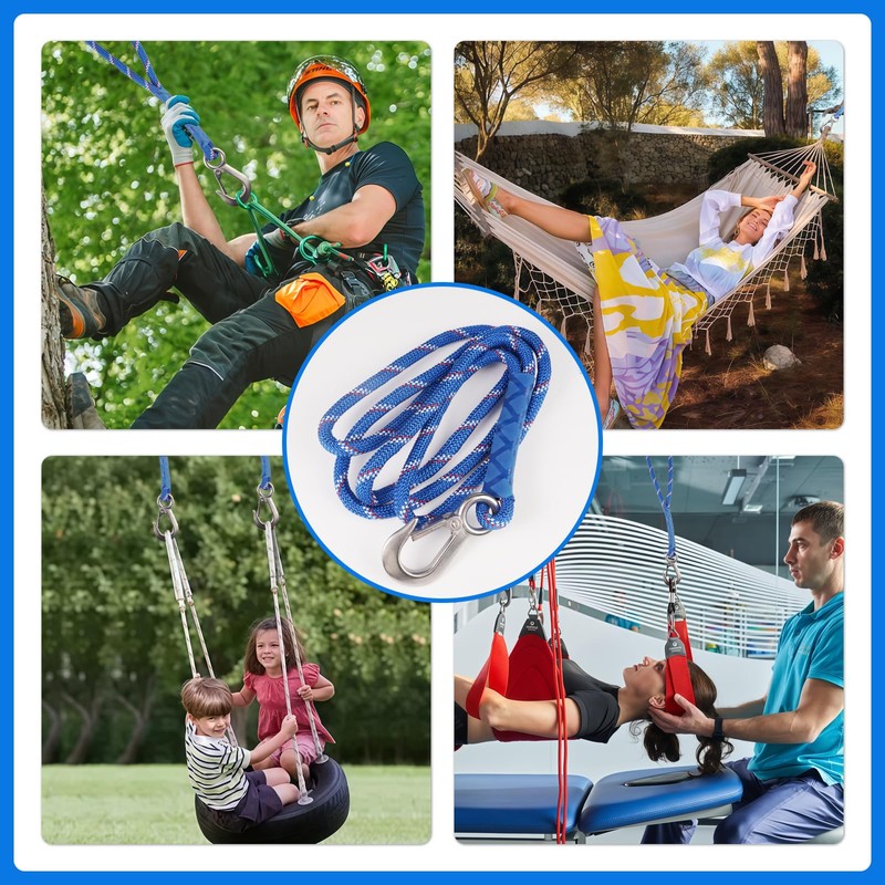 Swing Attachment Rope with Swing Hook, 100 cm Swing Tree
