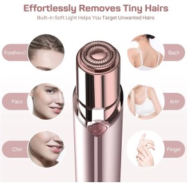 gurelax Facial Hair Removal for Women, Electric Painless Rechargeable Facial Hair Remove