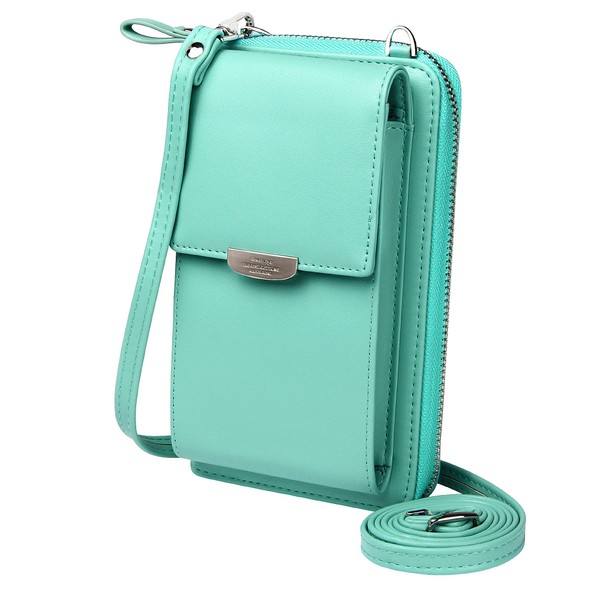 KUKOO Small Crossbody Bag Cell Phone Purse Wallet with Credit