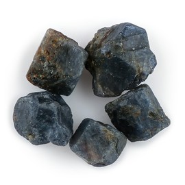 CRYSTALIS Assorted 5pcs Natural Blue Sapphire Loose Gemstone Wholesale Bulk Rough Jewelry Making Supply, Chakra & Healing Raw Stones, Wire Wrapping, DIY, Gem Collection