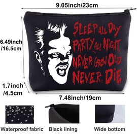 WZMPA Lost Boy Makeup Bag David Gifts Sleep All Day Party All Night Makeup Zipper Pouch Vampire David Merch (Sleep All Day Bl)