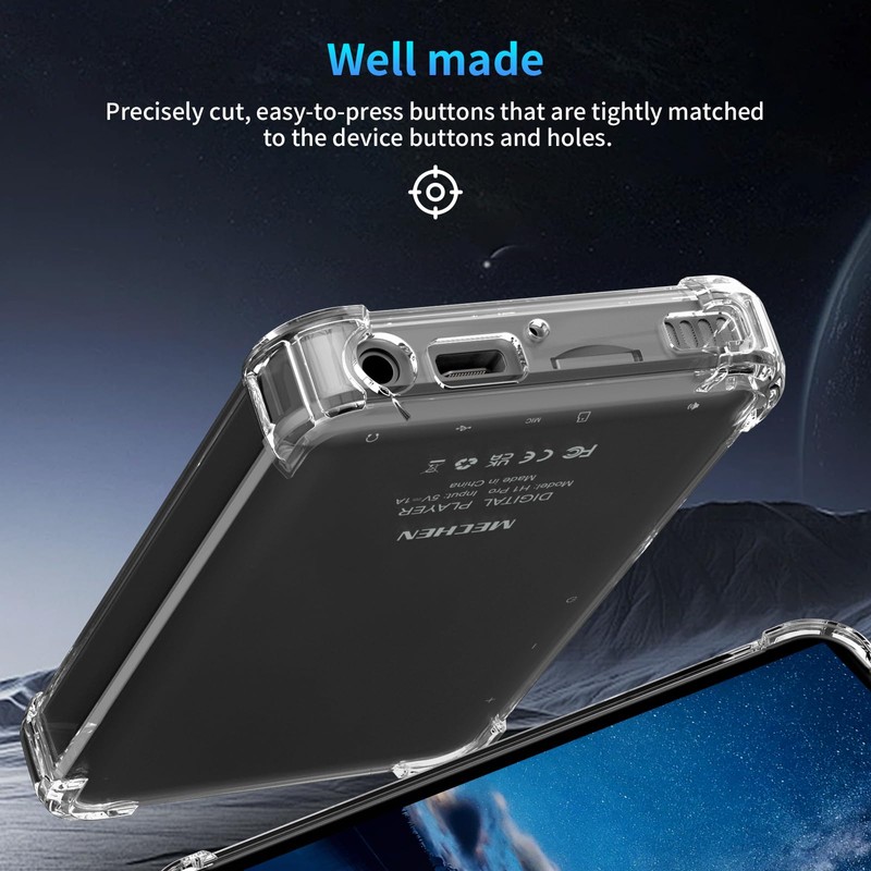 MECHEN H1 Pro MP3 Player Case, Clear Case for Mp3