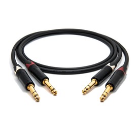 enoaudio Mogami 2534 Quad Stereo Pair (L,R) Audio Cable Balanced Neutrik Gold 6.3 mm TRS Jack HiFi 1.5 m