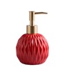Red Ceramic Foam Soap Dispenser, 14 oz Refillable Pump with