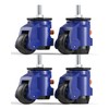 KOSTANZO Leveling Stem Casters Set of 4 Heavy Duty Retractable