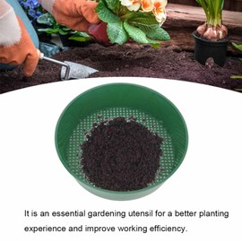 Walfront 4pcs Gardening Sieve Stackable Soil Sifting Pan Plastic Mesh Soil Sieve Mesh Scree Round Garden Soil Mesh Pan Dirt Sifter
