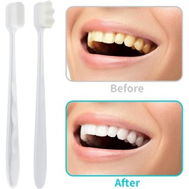 Jaazi International 1PC Wodden Ultra-fine Soft Toothbrush Million Nano Bristle Adult Tooth Brush Teeth Deep Cleaning Portable Travel Dental Oral Care Brush (Blue)