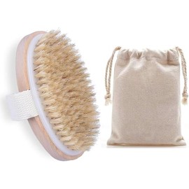 Gentle Exfoliating Dry Body Brush - Soft Natural Bristles for Smooth Skin, Enhances & Circulation, Ideal for Shower Use, Dry Brushing, Dead Skin Toxins Cellulite, Stimulates Blood Circulation