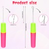 Guduling 4 Pcs Hair Crochet Hook,2 Size Crochet Hook for