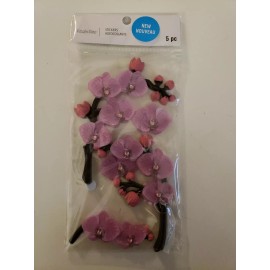 Recollections Pink Flowers on Branches Scrapbooking stickers
