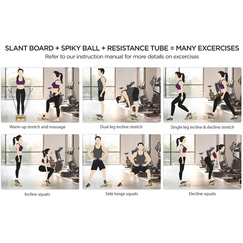 MUCITAGF Professional Slant Board, Adjustable Incline Board and Calf Stretcher,