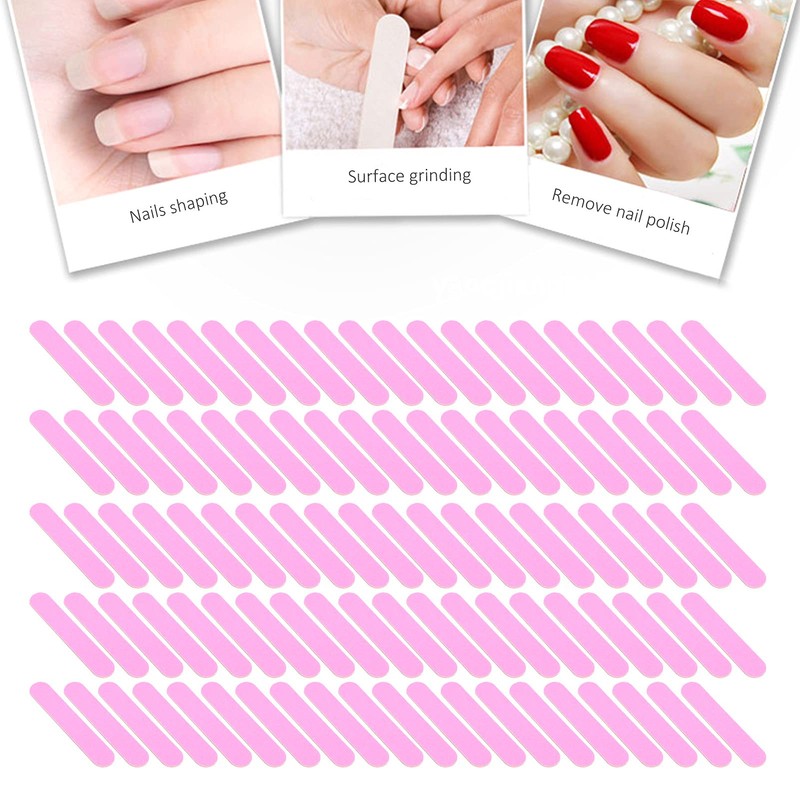 Limas de uñas desechables, 100 archivos de uñas desechables Limas