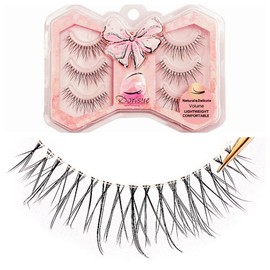 Dorisue Natural eyelash hooded eyes natual look thin and short 3 pairs lashes Q7 eyelash extensions