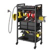 zsttion Power Tool Organizer Cart with Charging Station, 4-Tier Rolling