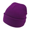 Beanie Hat Plain Purple Soft Comfortable Casual for Men Women