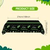 Xiliconie 3PCS Happy Birthday Tablecloth Green and Black Tablecloth Disposable