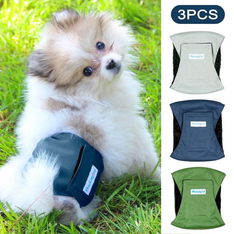 Paw Legend Washable Dog Belly Band Wrap Diapers for Male