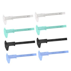 OSALADI 8-piece Metric Mini Caliper Set Plastic Ruler 150mm 0.5mm Precision Dual Purpose Gauge for Engineering