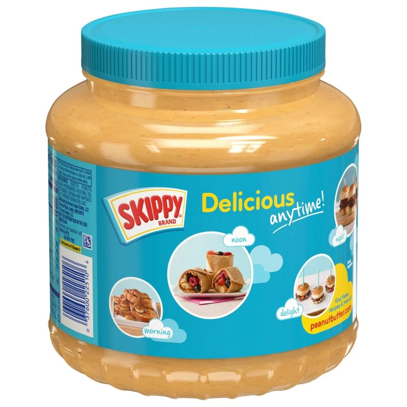 SKIPPY Peanut Butter, Creamy, 7 g Protein Per Serving, Shelf-Stable,