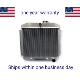 ZR 2ROW Aluminum Radiator For 1955-1957 Chevy Bel-Air L6 with Trans Cooler Bel Air